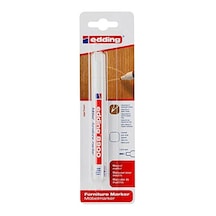 Edding 8900 Mobilya Kalemi - Saf Beyaz - Yuvarlak Uç 1,5-2 Mm - Mobilya Çiziklerini, Sıyrıkları, Kaplamalardaki Lekeleri Çıkarmak Ve Rötuşlamak İçin Abanoz - Beyaz