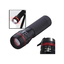 Zoom Fener Cree Led Kırmızı Halkalı Kırmızı - Siyah