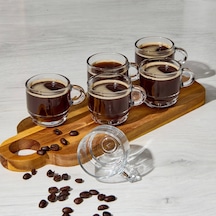 Lavv 6'lı Espresso Fincanı - Şeffaf - 91 Ml Çok Renkli