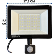 Uzlight 50w 6500k Beyaz Işık Sensörlü Led Projektör 4 Adet