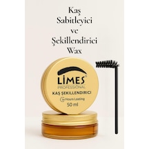 Limes Profesyonel Kaş Sabitleyici Ve Şekillendirici Wax 50 Ml + Fırça Uzun Süre Kalıcı Kaş Jeli Wax 0