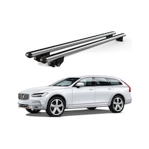Kanca Volvo V90 Cross Country 2017 Ve Sonrası Uyumlu Gri Kilitli Ara Atkı 120cm Port Bagaj Tavan Barı