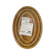 Bambu Oval 3'li Sunum Tepsisi Renkli