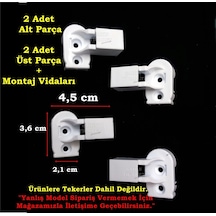 Duşakabin Plastik Kapı Parçası Duşakabin Yedek Parça 4.5 x 3.6 x 2.1 CM Beyaz