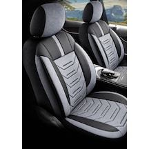 Peugeot 208 Asya Monza Gri Tay Tüyü Oto Koltuk Kılıfı Tam Set-kolay Montaj-terletmez-ortopedik 2015-2019