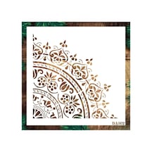 Kk Swords Stencil Tasarım Da002 Damask Duvar Ahşap Cam Boyama Deseni
