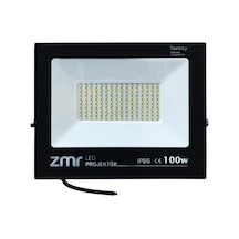 Zmr 100 Watt Beyaz 6500K IP66 150° Işık Açısı 220 Volt Siyah Slim