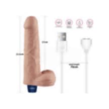 Morgece 22.6 Cm Usb Şarjlı Yeni Nesil Realistik Titreşimli Ten Dildo Penis