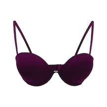 Eros Double Push-up Straplez Sütyen Bordo