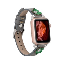Apple Watch Uyumlu Deri Kordon Clover 38-40-41mm St Rst9