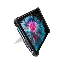 Microsoft Surface Pro Darbe Emici Tablet Kılıf Rugged Sert Koruyucu Kapak Uyumlu Pro 7 Pro 6 Pro 5 Pro 4 Hybrid Pc Tpu Çerçeve Kickstand Destekli Kalem Yuvalı Siyah
