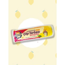 Vindex Büzgülü Limon Kokulu Orta Boy Çöp Torbası 10 Adet Sarı 55 x 60 CM