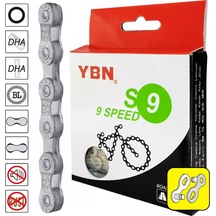 Ybn Ybn S9-rb Bisiklet Zinciri, 116 Bağlantı, 9 Vites 208980024 Gri
