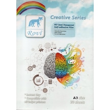 Inkjet için Sticker Yarı Şeffaf Film Etiket Pet -0.08Mm-20 Adet 21 x 30 A4