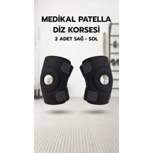 Çapraz Bağ Destekli Menisküs Ağrı Önleyici Spor Dizliği - İkili Set Çok Renkli