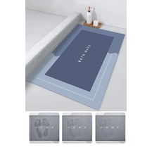 Buççin Online Mağaza Sihirli Su Emici Banyo Paspası Kaymaz Tabanlı Abdest Paspası Kare 3,5 Mm 40x60 Polyester İnce 6 Mm Çok Renkli