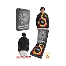 Galatasaray Lisanslı Büyük Logo Kapüşonlu Erkek Sweat Ahşap Kutulu 096 Siyah