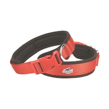Doggie Havalı Dokuma Köpek Boyun Tasması M Kırmızı 2.5x40-50