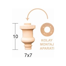 Torna Ayak 10Cm Doğal Ağaç Ft25