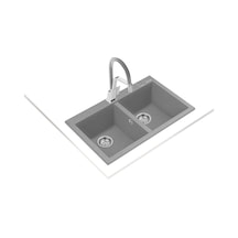 Teka Forsquare 790 Tg Stone Grey - Ankastre Kumanda Sifonlu Granit Eviye - Gri - 79 CM - 115260015