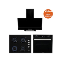 Alveus Afm Serisi FM7700 + FM2200 + FM3300 Luvante Turbolu Cam Dijital Siyah 3'lü Ankastre Set