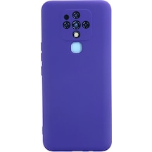 Newface - 608 - Tecno Camon 16 Kılıf Nano İçi Kadife Silikon - Kmrsfres - - Mor