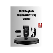 Şarjlı Kablosuz Tıraş Makinesi Çift Başlık Kuru Tıraş Ergonomik Taşınabilir Mh-hs8221-1857