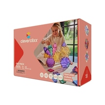 Cleverclixx Geo Pack Manyetik Bloklar, Pastel 45 Parça