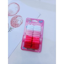 Pamuklu Bağlama Tokası - Pembe Çok Renkli
