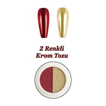 Krom Tozu 2 Renk Nail Art Ayna Tozu İnci Tozu Kullanımı Kolay 5-1