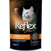 Reflex Plus Tavşan ve Ördek Etli Pouch Yetişkin Kedi Yaş Maması 100 G