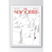 The New Yorker Çerçeveli Tablo February 13 1978 - Sevgililer Günü Labirenti Tablosu