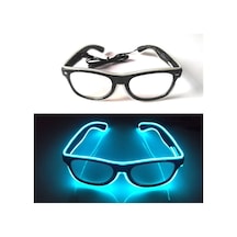 Schulzz Neon LED Mavi Işıklı Kumandalı ve 3 Modlu Parti Gözlük
