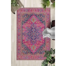 Kaymaz Taban Yıkanabilir Halı Mutfak, Salon, Yatak Odası İçin Modern Dijital Baskı Halı Slnhalı38 - 0123 Çok Renkli