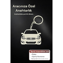 Kişiye Özel Hyundai Accent Paslanmaz Çelik Anahtarlık