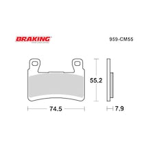 KAWASAKI ZX-6R NINJA 636 2015 BRAKING SİNTERLİ ÖN FREN BALATASI 962CM56