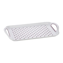 Bee Home Kaydırmaz Plastik Tepsi 32 X 47 Cm 2 Adet Çok Renkli
