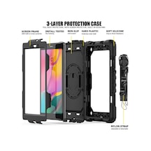 Galaxy T290 Tab A 8 Kılıf Pars Tablet Kapak - Siyah Diğer