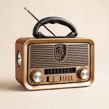 Solar Panelli Led Fenerli Fm Radyo - Nostaljik Tasarım - Şarjlı - Bluetooth Özellikli Renkli