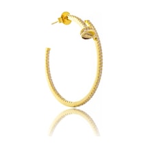 Nelly I İthal Gümüş Küpe-387 Gold