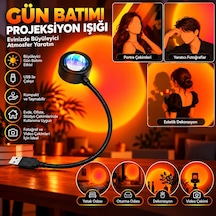 Sge Teknoloji Usb Led Gün Batımı Projektör Lambası Fotoğraf Çekim Işığı