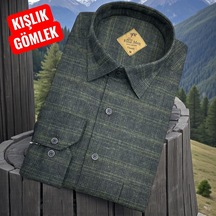 Klasik %100 Cotton Uzun Kollu Yakası Gizli Düğmeli Kışlık Flanel Gömlek Regular Kalıp Haki Klasik %100 Cotton Uzun Kollu Yakası Gizli Düğmeli Kışlık Flanel Gömlek Regular Kalıp Haki