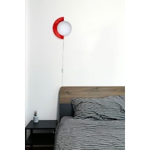 Yarım Dünya Aplik Fişli Kırmızı