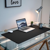 Mouse Pad Siyah Masa Matı 130x300cm Suni Deri Desk Mat Ev Dekor 130 Cm 300 Cm