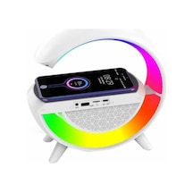 Bluetooth - 895 - Hoparlör G Şekli Atmosfer Akıllı Rgb Lamba Wireless - Flzdgnkr - Kablosuz Şarj