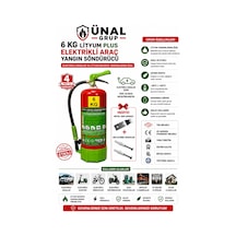 6 Kg Elektrikli Araç Lityum Yangın Söndürücü Kkt Yangın Tüpü Araç Garaj