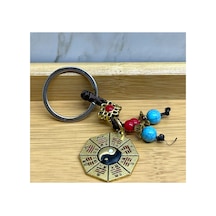 10 Adet Metal Yin Yang Anahtarlık Metal Tasarım, 8 Cm Ölçü, Anahtar Aksesuarı, Keychain, Charm