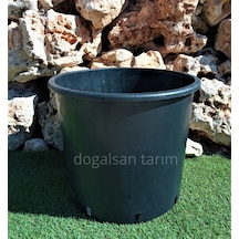 3 Adet 45 Lt Siyah Yuvarlak Üretim Saksı Fide Saksı Çiçek Saksı