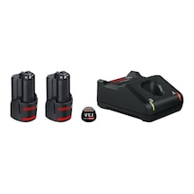 12 Volt Akü Şarj Cihazı Seti, 2 X 2,0 Ah Li-ıon Akü İle