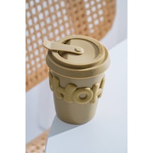 Acar Ruby Silikon Kapaklı Porselen Kupa Yeşil - 380 Ml Yeşil